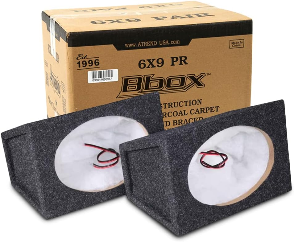 6x9 Speaker Box with Black Nickel Finish Terminals, Set of 2 I33907
