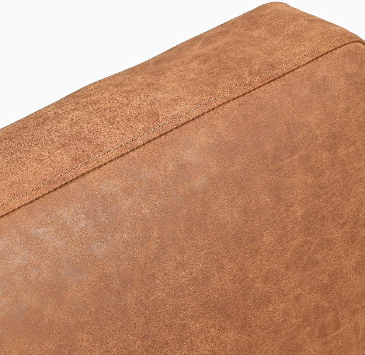 Brown Leather Accent Chair with Ottoman Solid Wood Armchair G108410