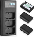3 Pack Rechargeable Battery and 3 Channel Charger with LCD Display Y8376
