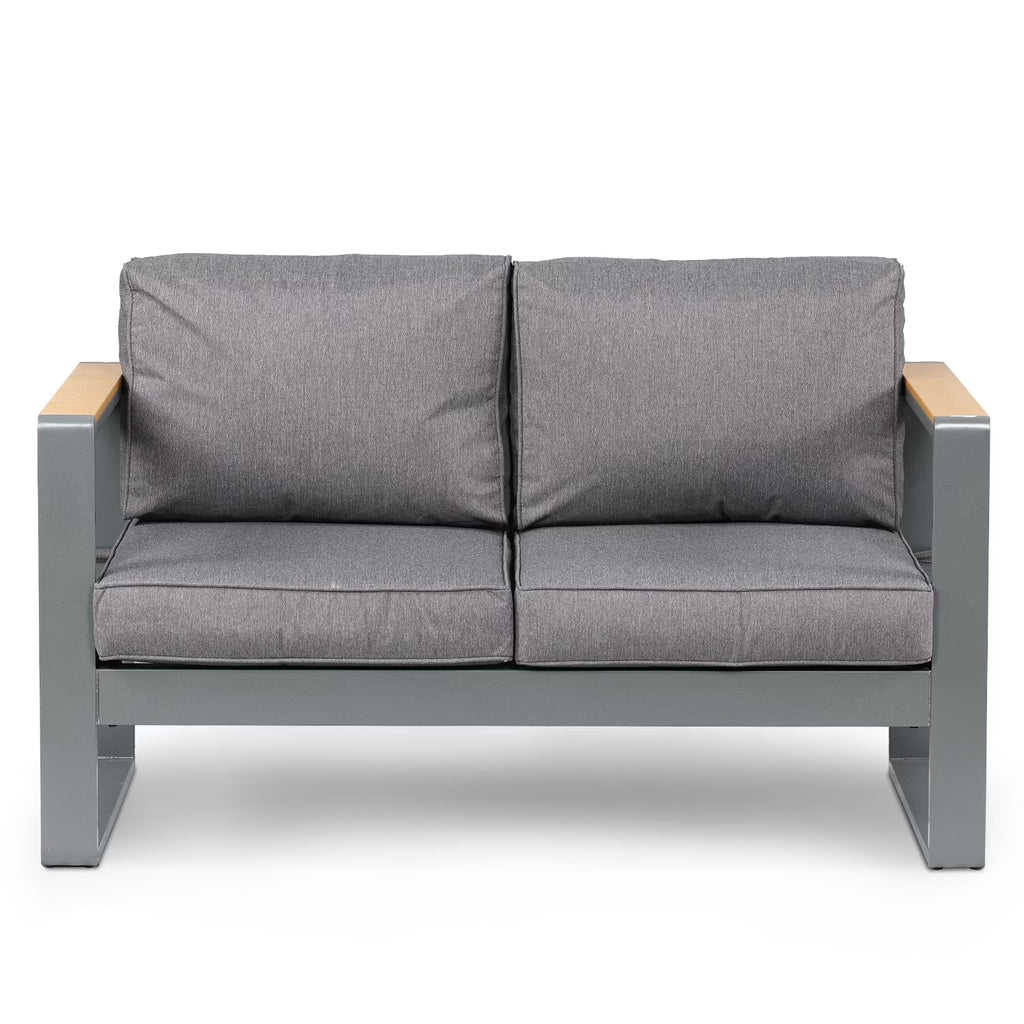 Aluminum Patio Loveseat Sofa Couch with Thick Cushions Y6331