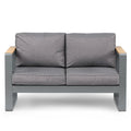 Aluminum Patio Loveseat Sofa Couch with Thick Cushions Y6331