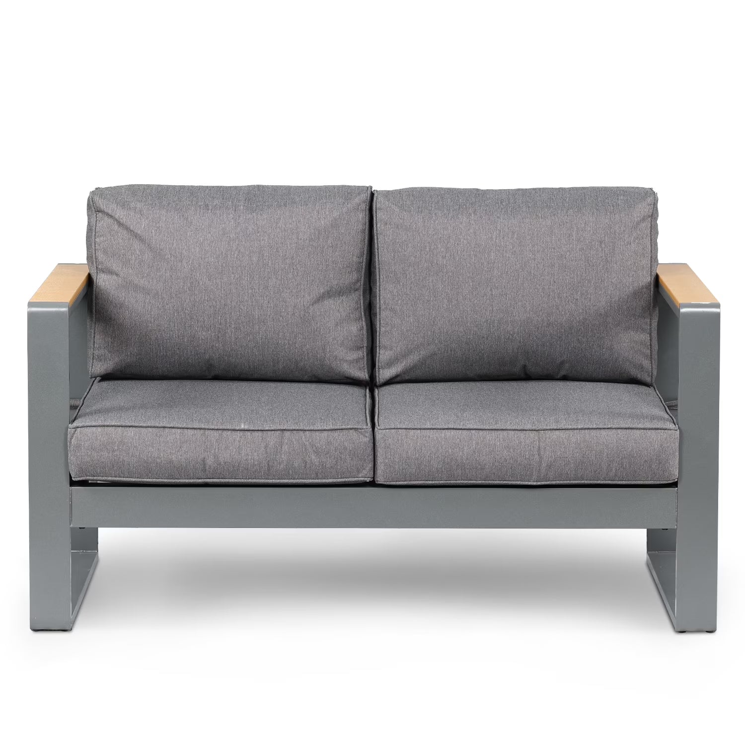 Aluminum Patio Loveseat Sofa Couch with Thick Cushions Y6331