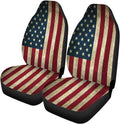 Set of 2 Car Seat Covers Turquoise Stripes D355355
