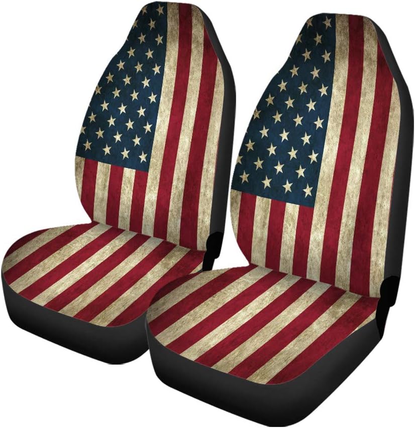 Set of 2 Car Seat Covers Turquoise Stripes D355355