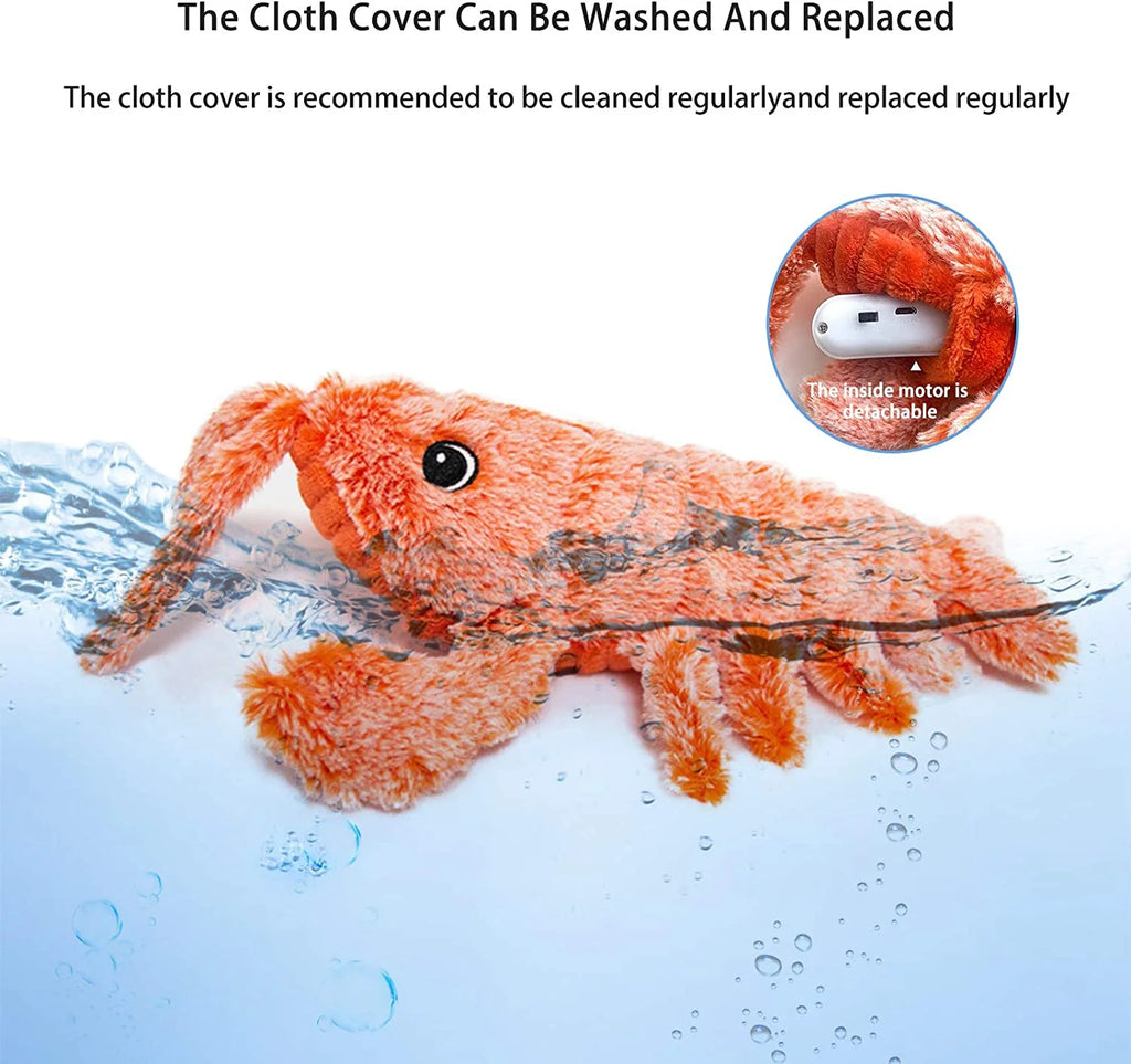 Flopping Lobster Cat Toy with Catnip Bag, Plush Interactive Cat Toys P6631