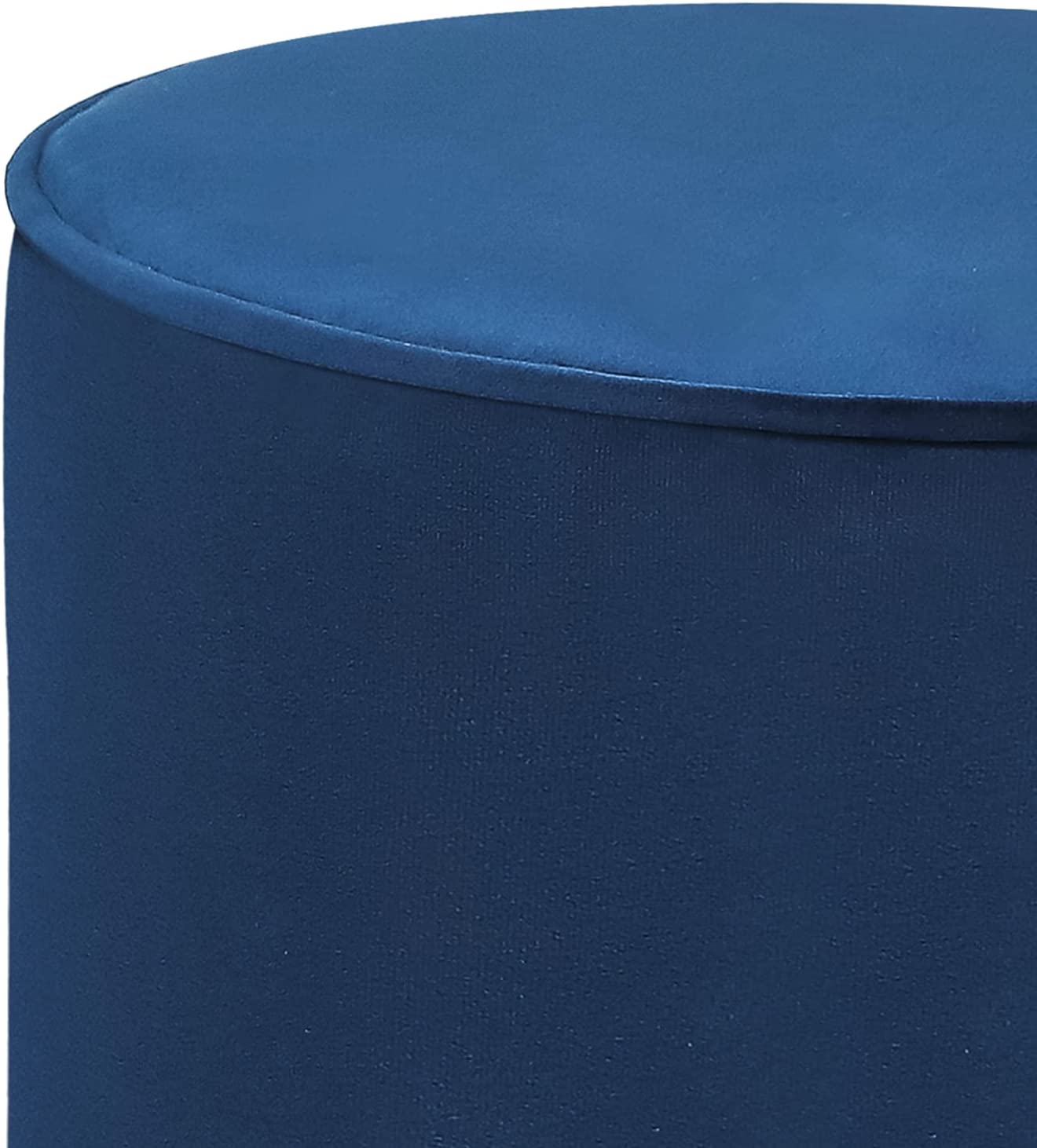 Blue Upholstered Vanity Stool Ottoman T677
