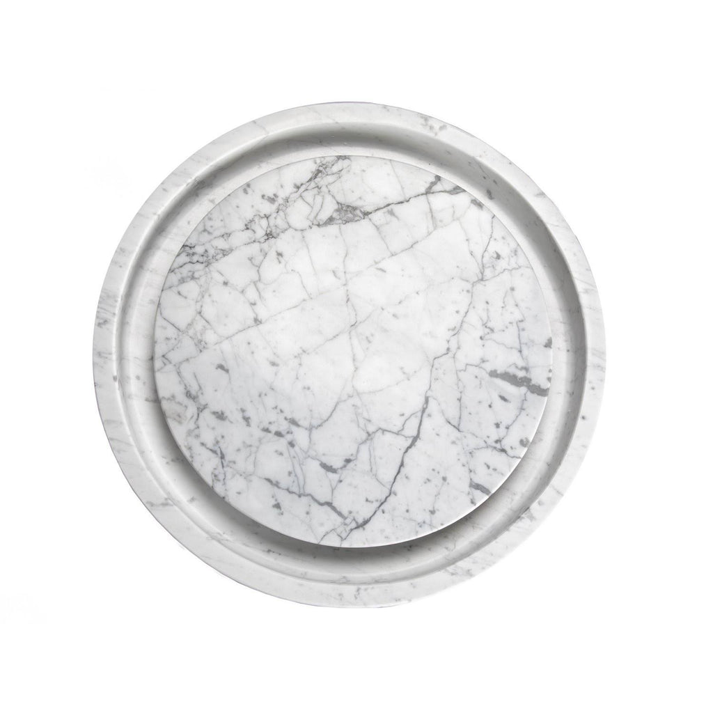 Round Infinity Pool Sink Carrara Marble J40314