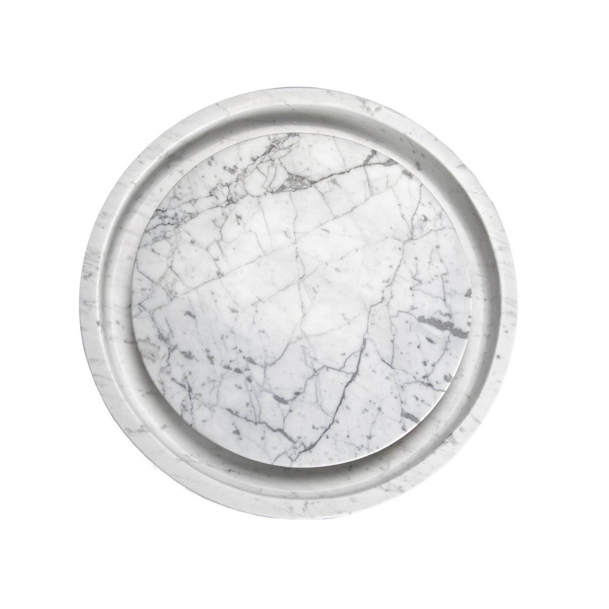 Round Infinity Pool Sink Carrara Marble J40314