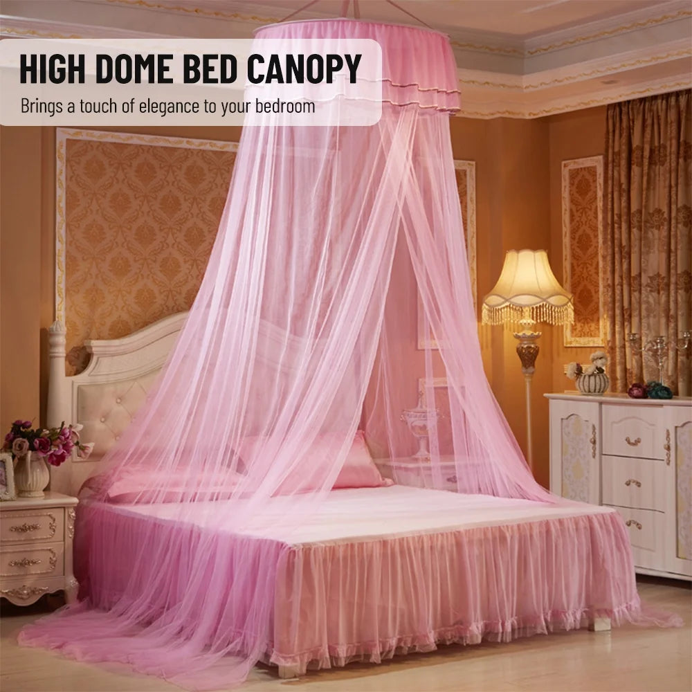 Princess Style Bed Canopy Fine Mesh Net Lace Curtain Q946