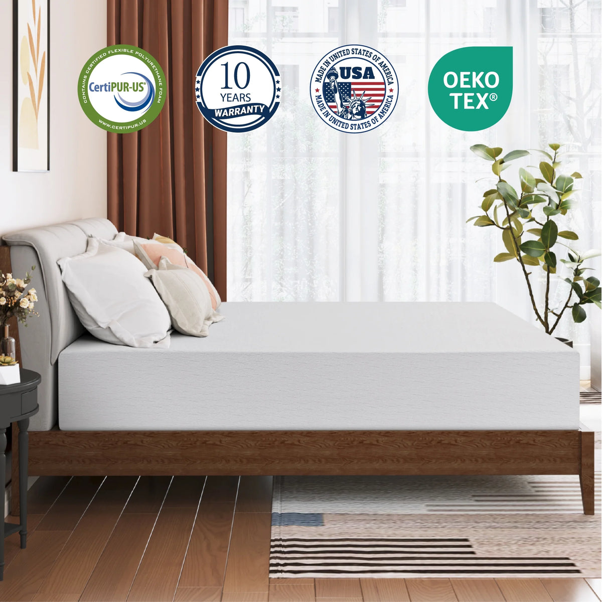 10" Tight Top Gel Memory Foam Queen Mattress N932408