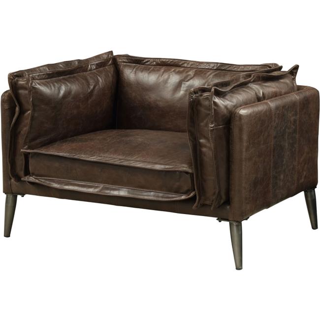 Distress Chocolate Top Grain Leather Chair J3885