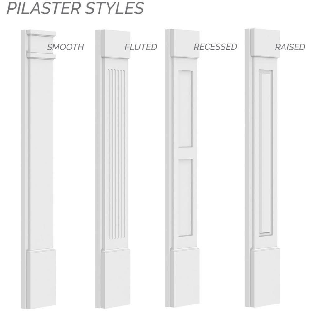 Plain PVC Pilaster (Pair) I384