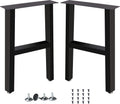 Set of 2 Metal Table Legs 28 Inch Height 18 Inch Wide with 4 Casters A804