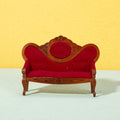 Walnut Color Dollhouse Miniature Sofa X121384