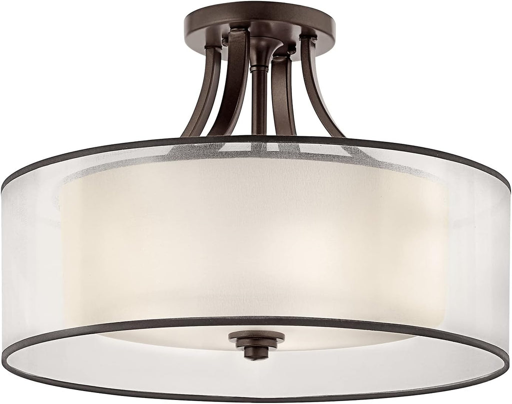 Antique Pewter 4 Light Semi Flush G692