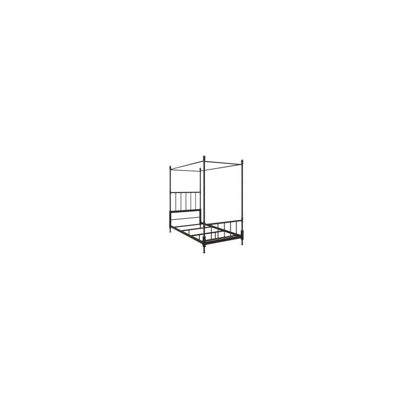 Queen Size Black Metal Canopy Bed Frame P9457