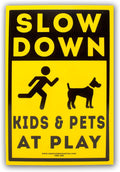 12" x 18" Bright Yellow Yard Sign with Metal Stake L25638