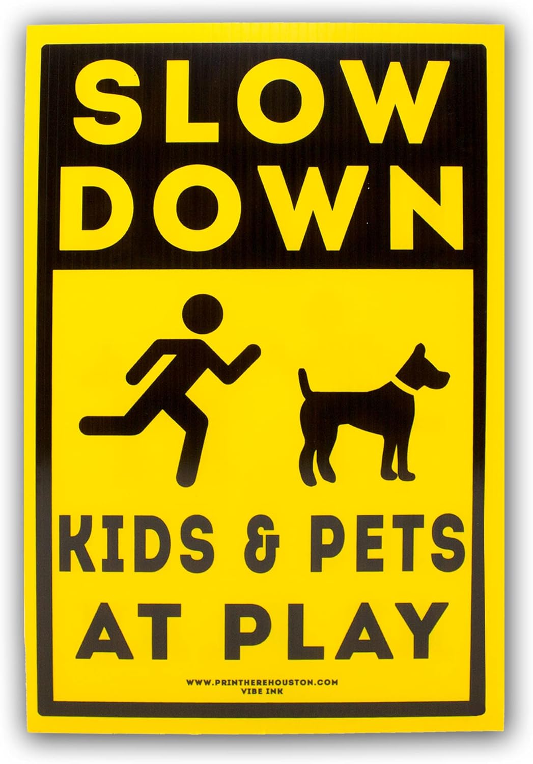 12" x 18" Bright Yellow Yard Sign with Metal Stake L25638