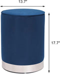 Blue Upholstered Vanity Stool Ottoman T677