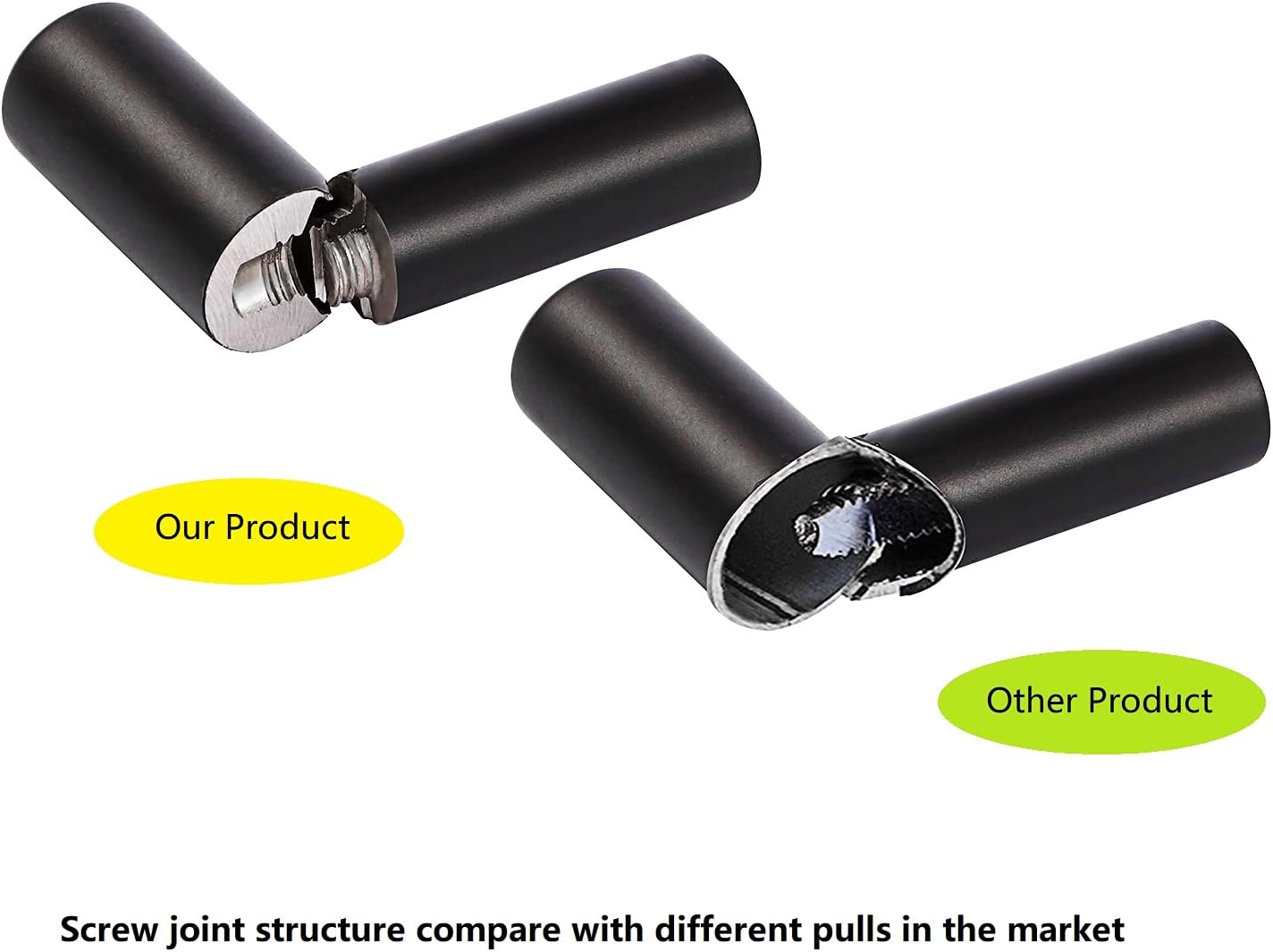30 Pack 7" Matt Black Brushed Stainless Steel Cabinet Handles, 5 inch Hole Center I74361