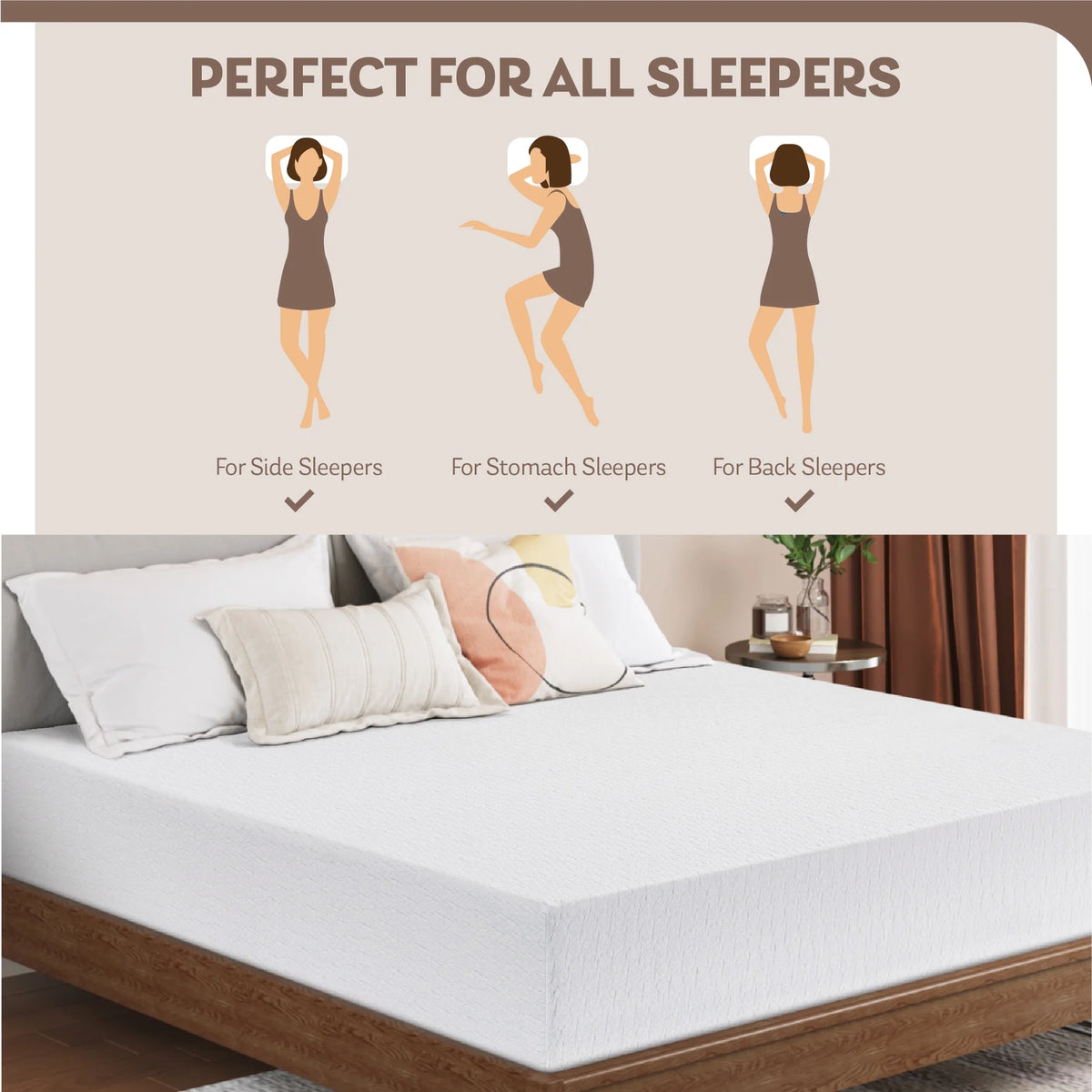 10" Tight Top Gel Memory Foam Queen Mattress N932408