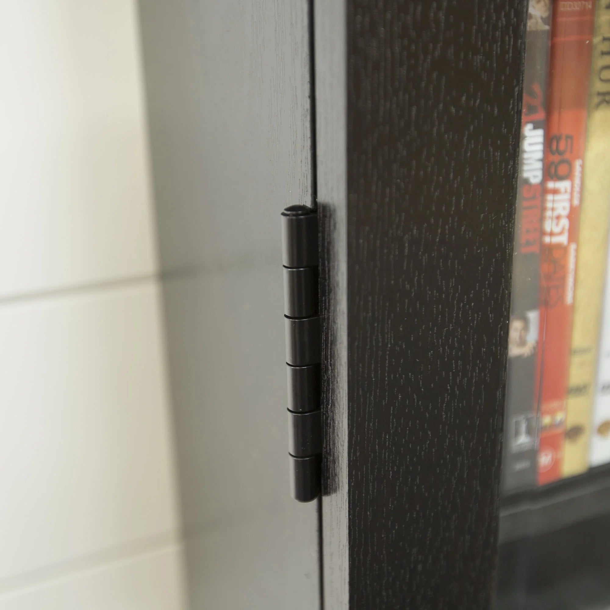 Black Media Tower Storage Cabinet I188914