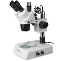Trinocular Stereo Microscope, WH10x Eyepieces, 20x/40x/80x Magnification, 2x/4x Objective, Upper and Lower Halo L785036