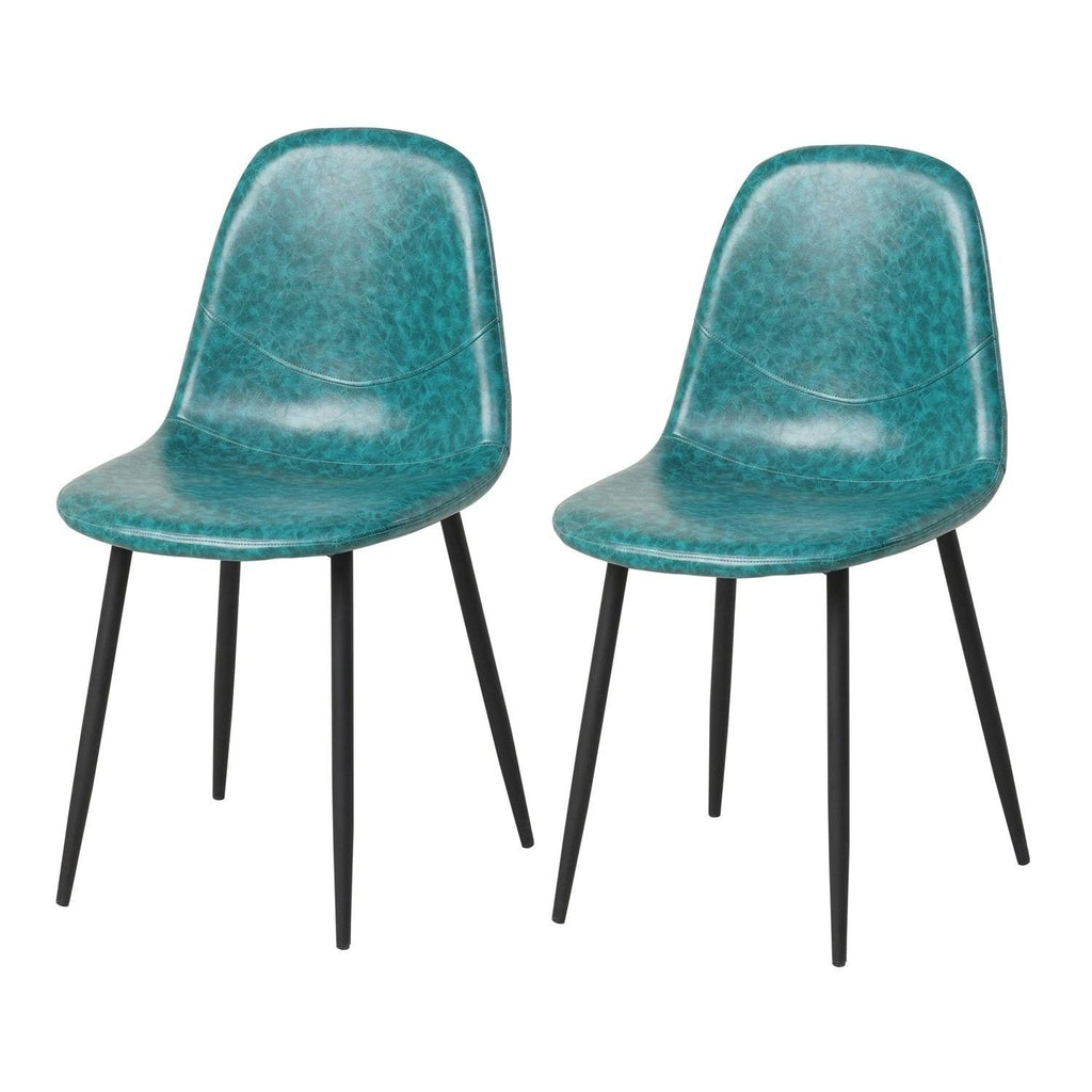 Blue and Black Set of 2 Dining Chair P880446