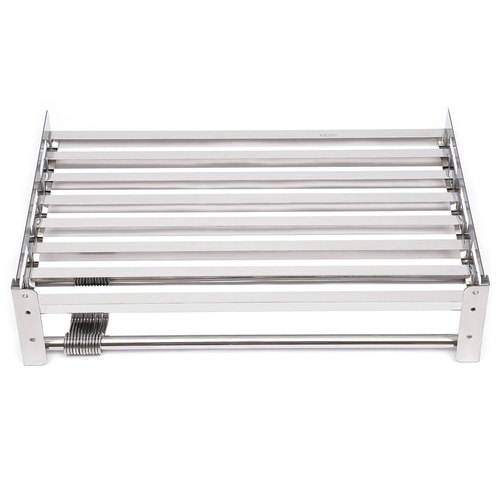 Wall Mount Microwave Oven Shelf Storage Bracket with 12 Hook Stainless E67764