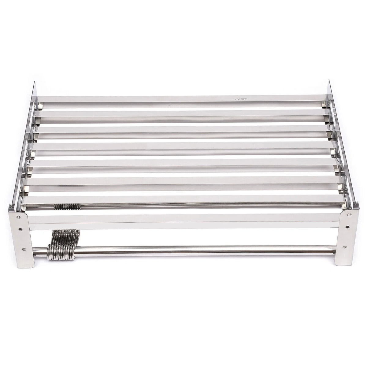 Wall Mount Microwave Oven Shelf Storage Bracket with 12 Hook Stainless E67764