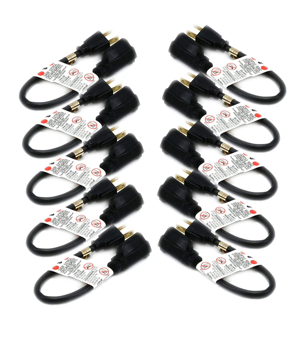 10 PACK 1 Feet Power Extension Cord X247