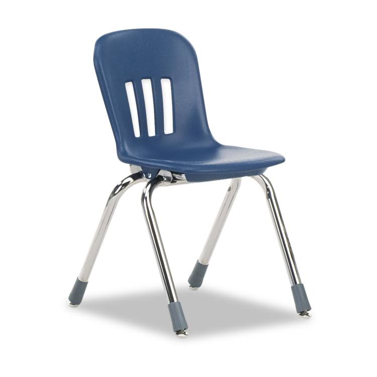 Classroom Chair, Navy Blue/Chrome S376582