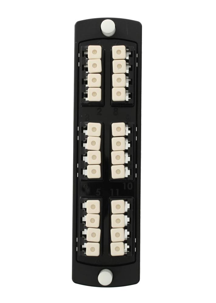 24 Fiber Black Adapter Plate U41375