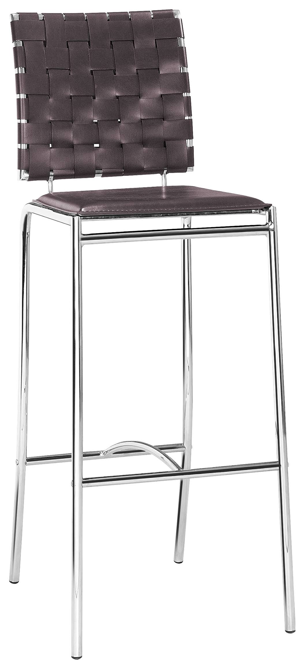 Brown Leather Bar Stool (Set of 2) N16818