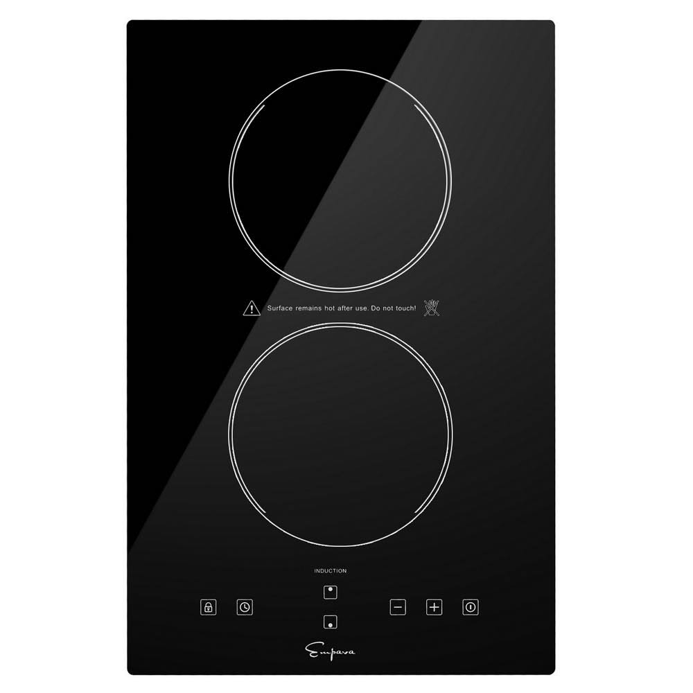 12x22 Induction Cooktop with 2 Elements Ceramic Glass I272141