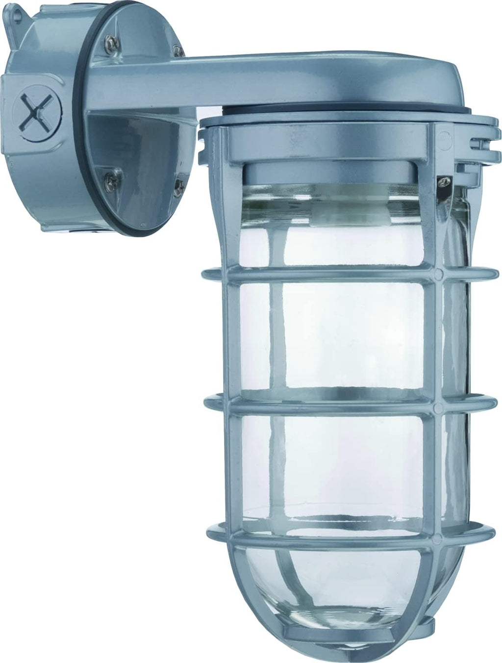 Wall Mount Utility Vapor Tight Light, Incandescent, 120 Volts, 150 Watts, Grey S8918