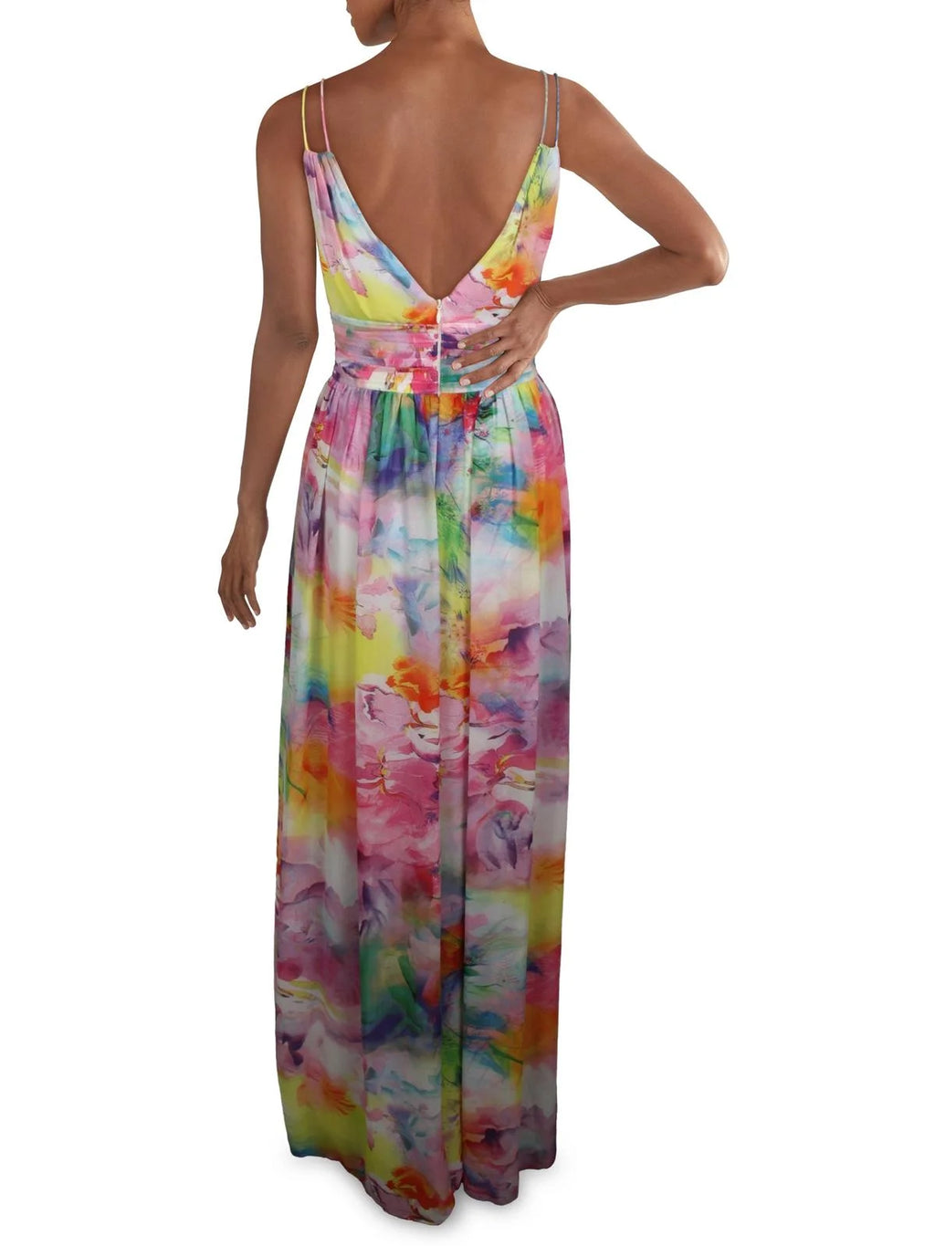 Chiffon Pleated Maxi Dress C602764