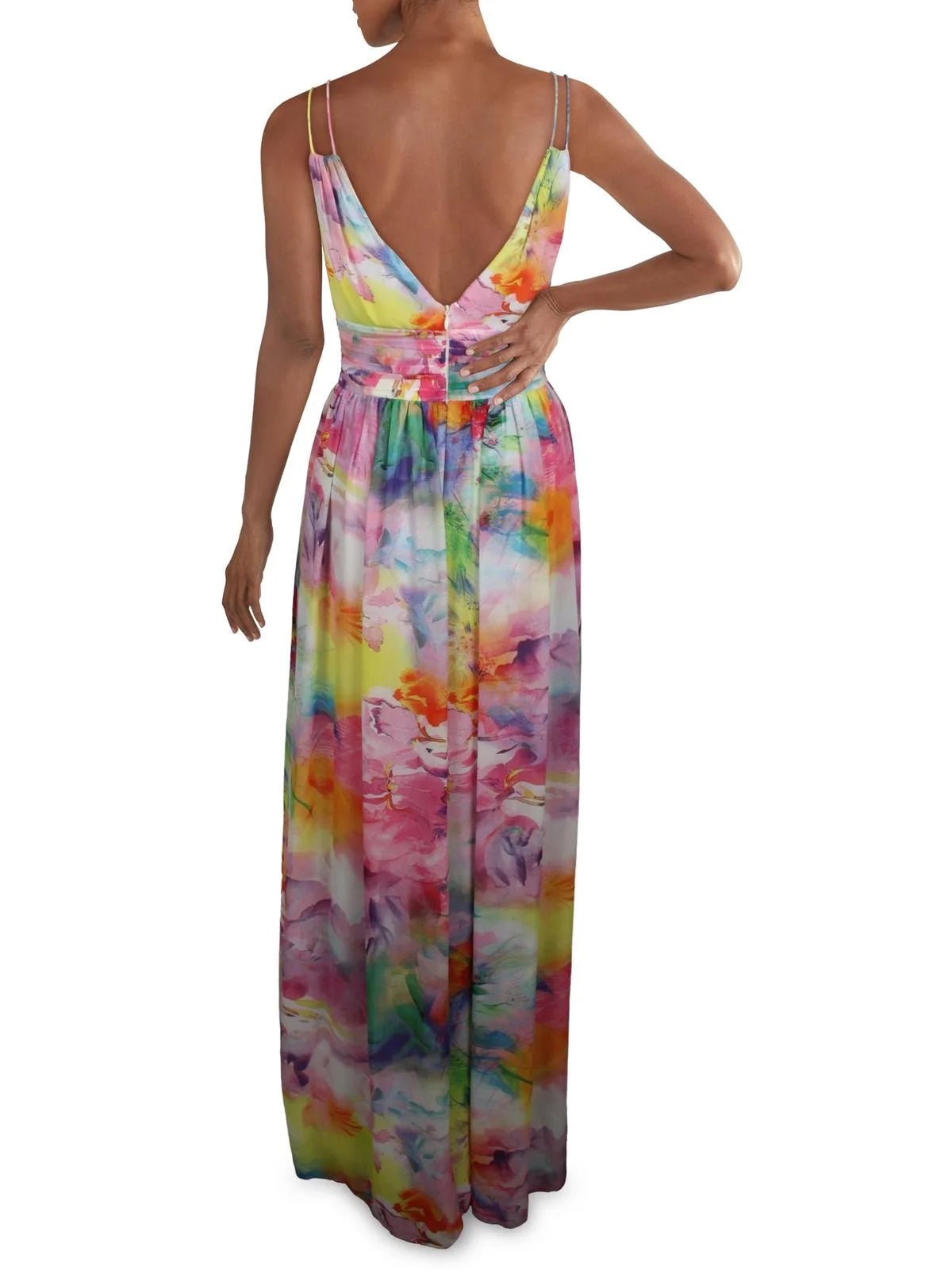 Chiffon Pleated Maxi Dress C602764