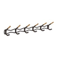 6 Hook Black Coat Wall Rack D5230