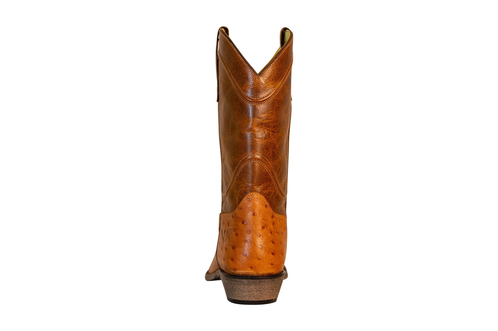 Tan Wide Round Toe Western Boot Y25668