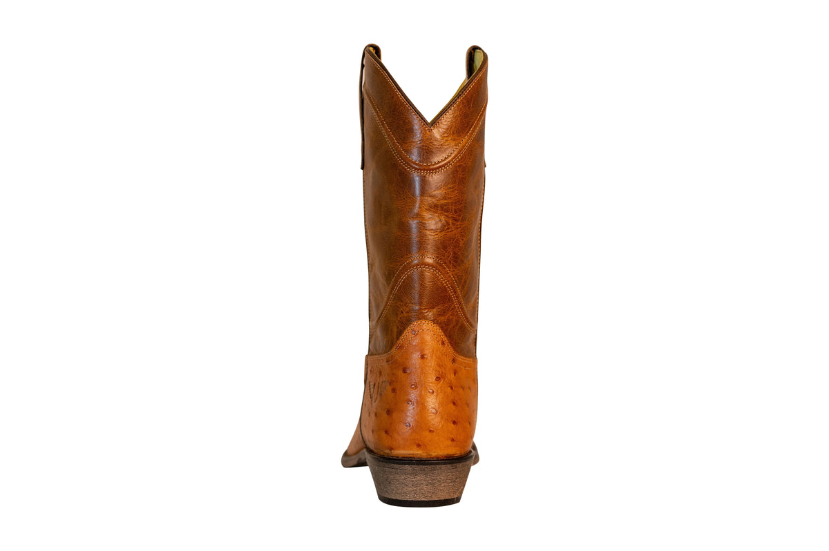 Tan Wide Round Toe Western Boot Y25668