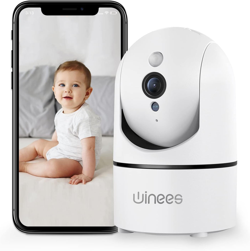 1080P Indoor WiFi Baby Monitor with Night Vision, 2 Way Audio, Pack of 2 V25795