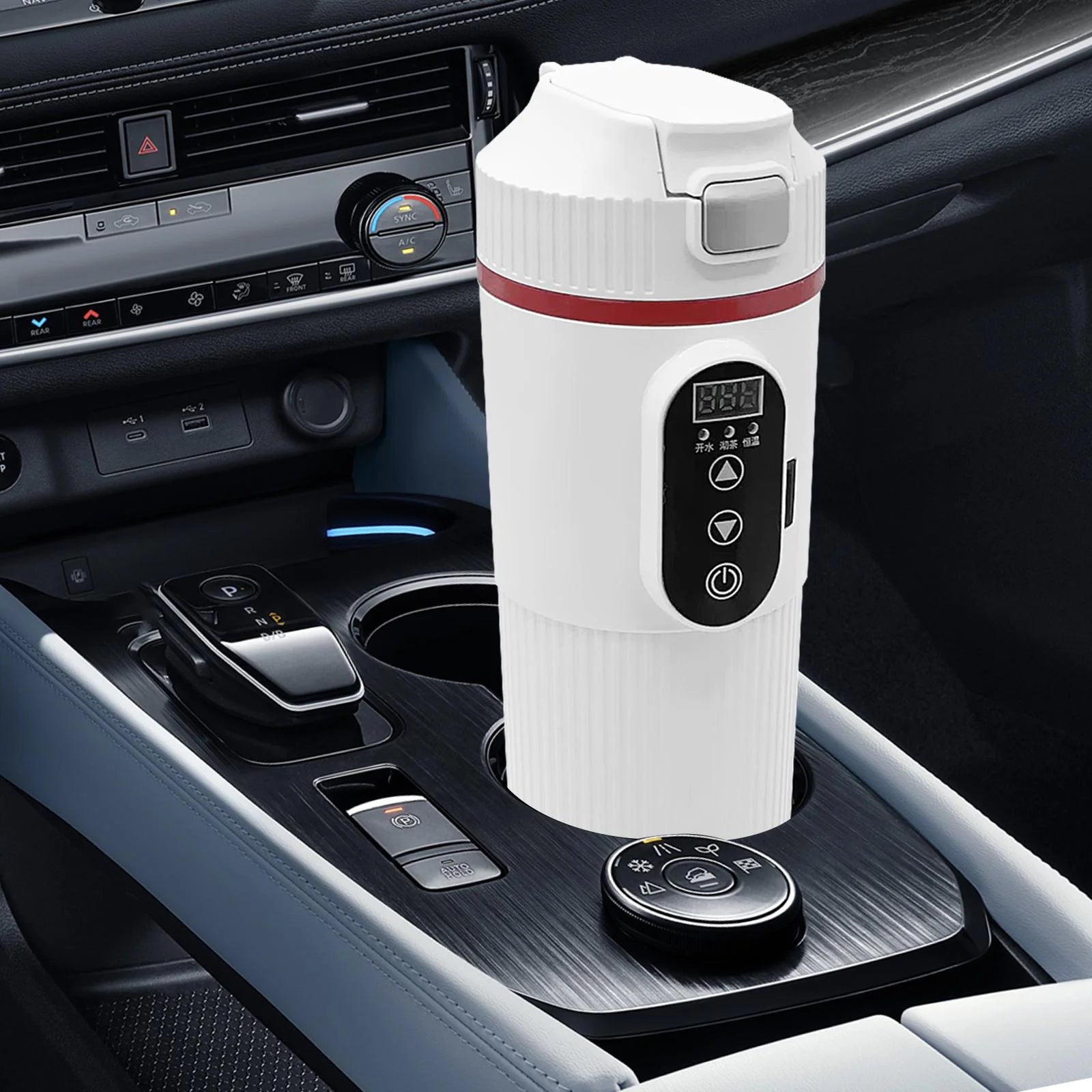 12V 24V Car Electric Water Kettle Tea Coffee Kettle DC Powered Fast Heating 22x7cm Water Boiler Heater Portable U323300