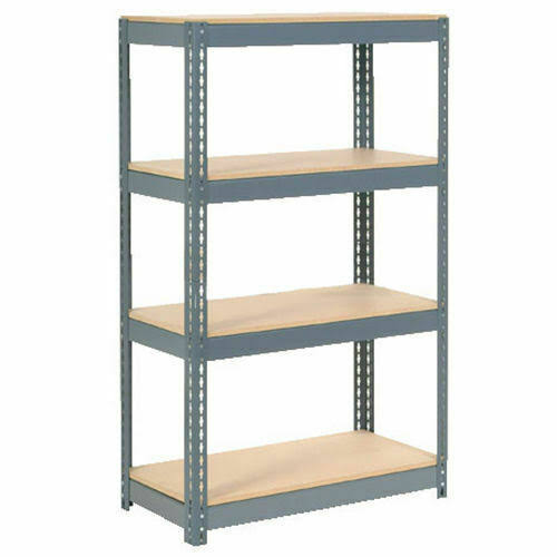 Boltless Heavy Duty Shelving 4 Shelves Wood Deck F239517