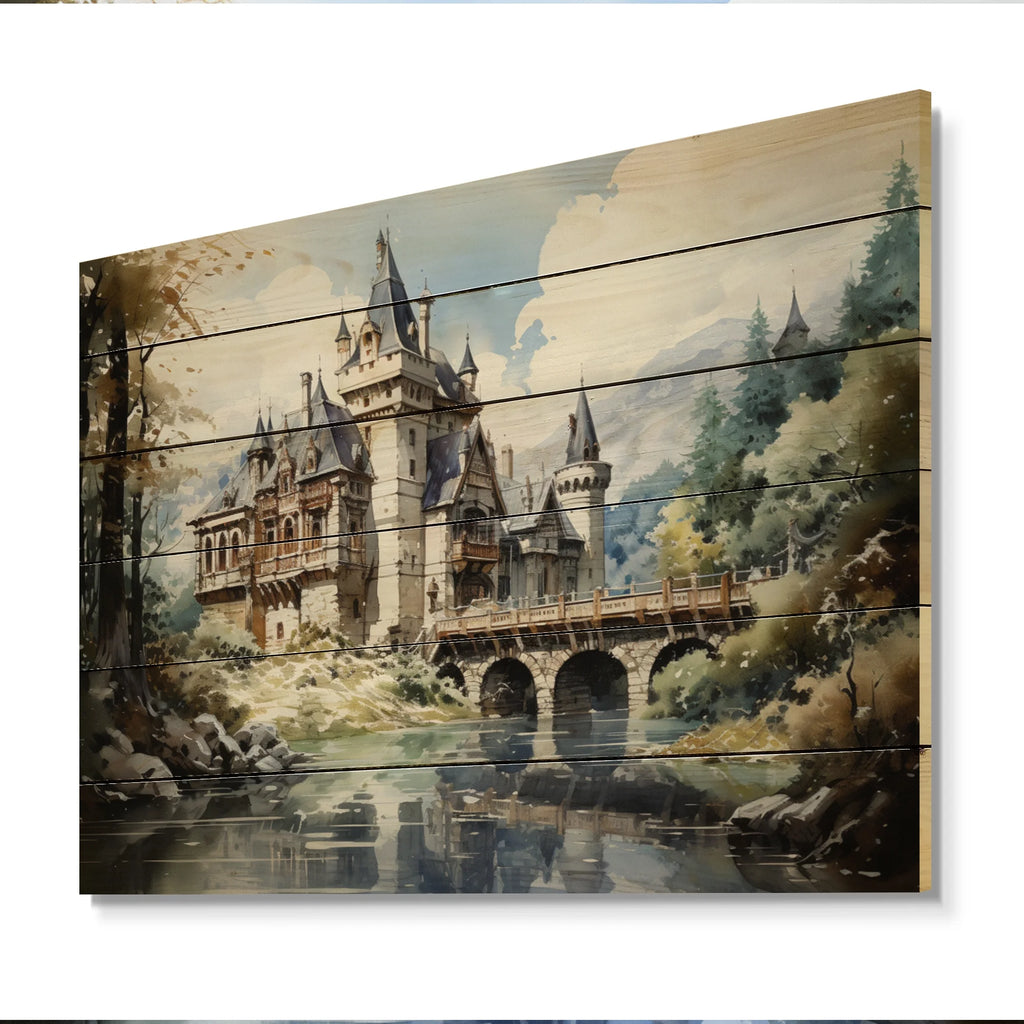 Natural Pine Wood Architecture Print N7140