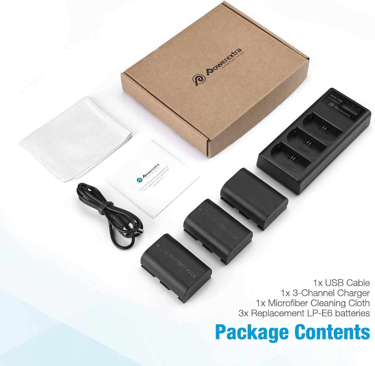 3 Pack Rechargeable Battery and 3 Channel Charger with LCD Display Y8376