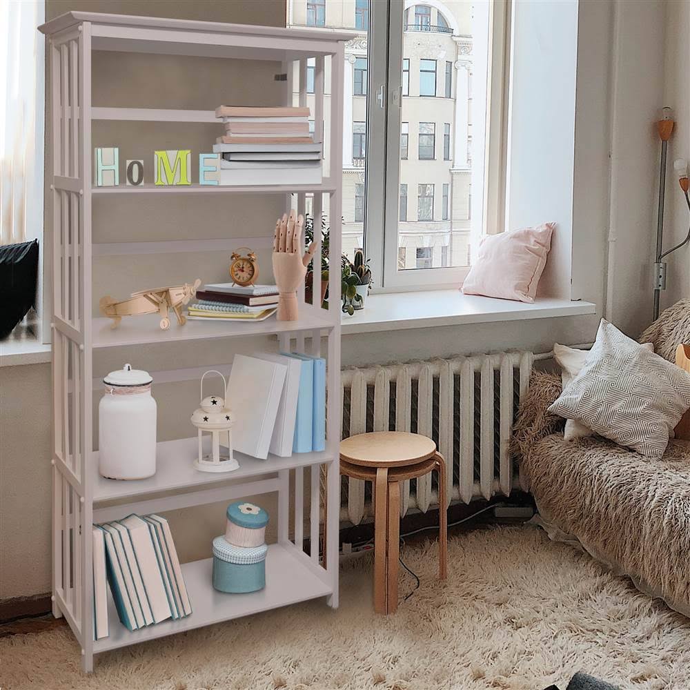 White 5-Shelf Bookcase M393338