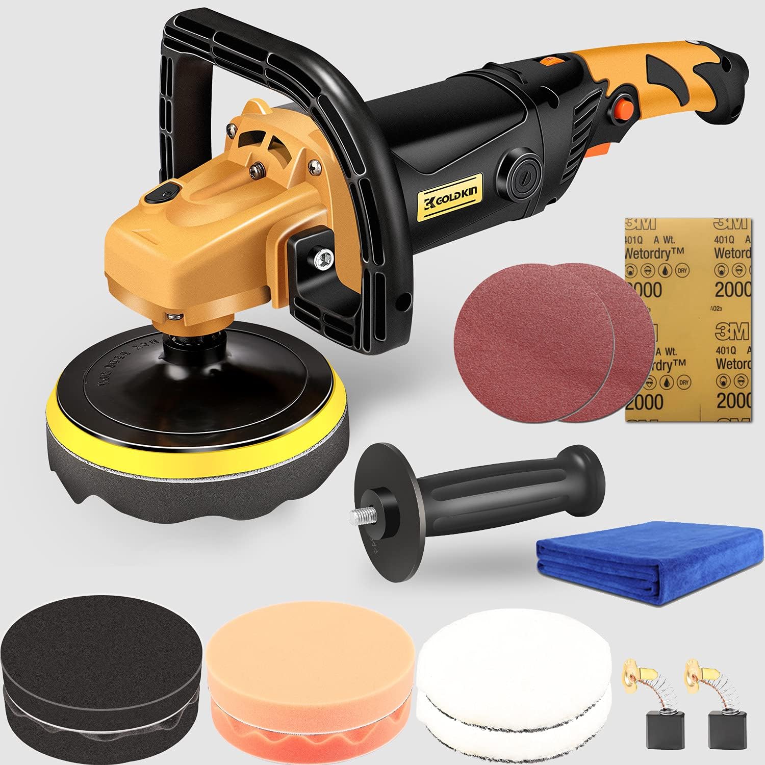1400W 6-Speed Variable Speed Rotary Orbital Polisher U2033