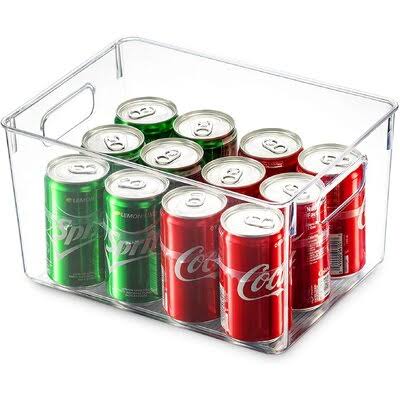 Set of 4 Clear Plastic Food Storage Bins Z10319