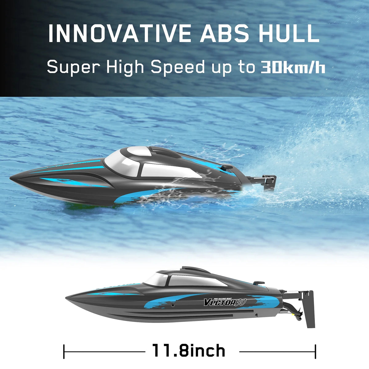 Remote Control Boat Toy with 2 Batteries I147327